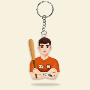 Personalized Gifts For Baseball Lovers Keychain 043qhhu200125hg-Homacus