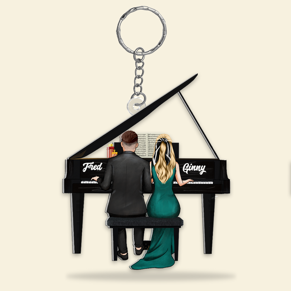 Personalized Gifts For Pianist Couple Keychain 01QHHU130125TM-Homacus