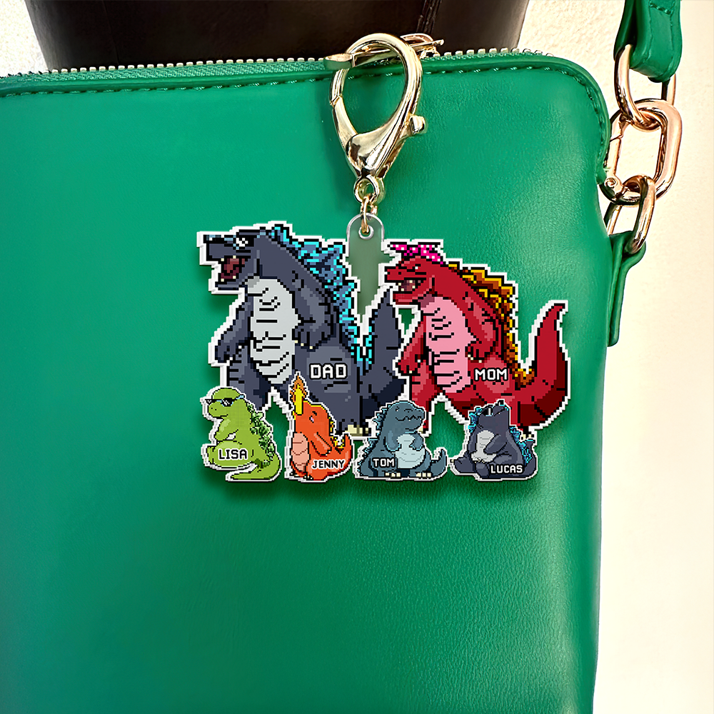 Personalized Gifts For Family Keychain Power Monster 021QHHU030625TM-Homacus