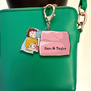 Personalized Gifts For Couple Keychain Couple Sleeping 01QHHU110225HH-Homacus