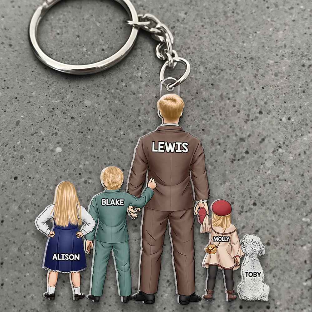 Dad Keychain - Personalized Gifts For Dad 09qhhu020525pa-Homacus