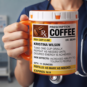 The Coffee Prescription Accent Mug - Personalized Gift For Co-Workers 09hudt171026