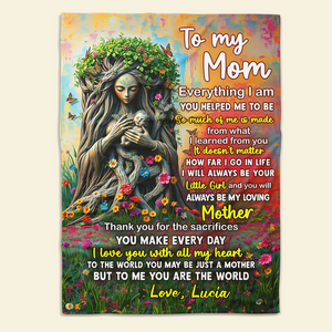 Personalized Gifts For Mom Blanket 02hupu170225 You Are The World-Homacus