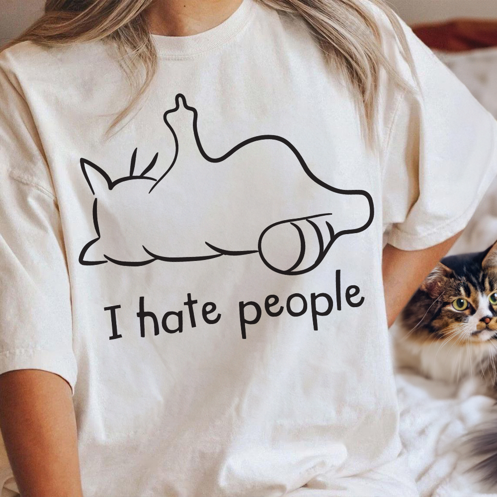 Gifts For Cat Lover Shirt I Hate People 03ACPU010325-Homacus