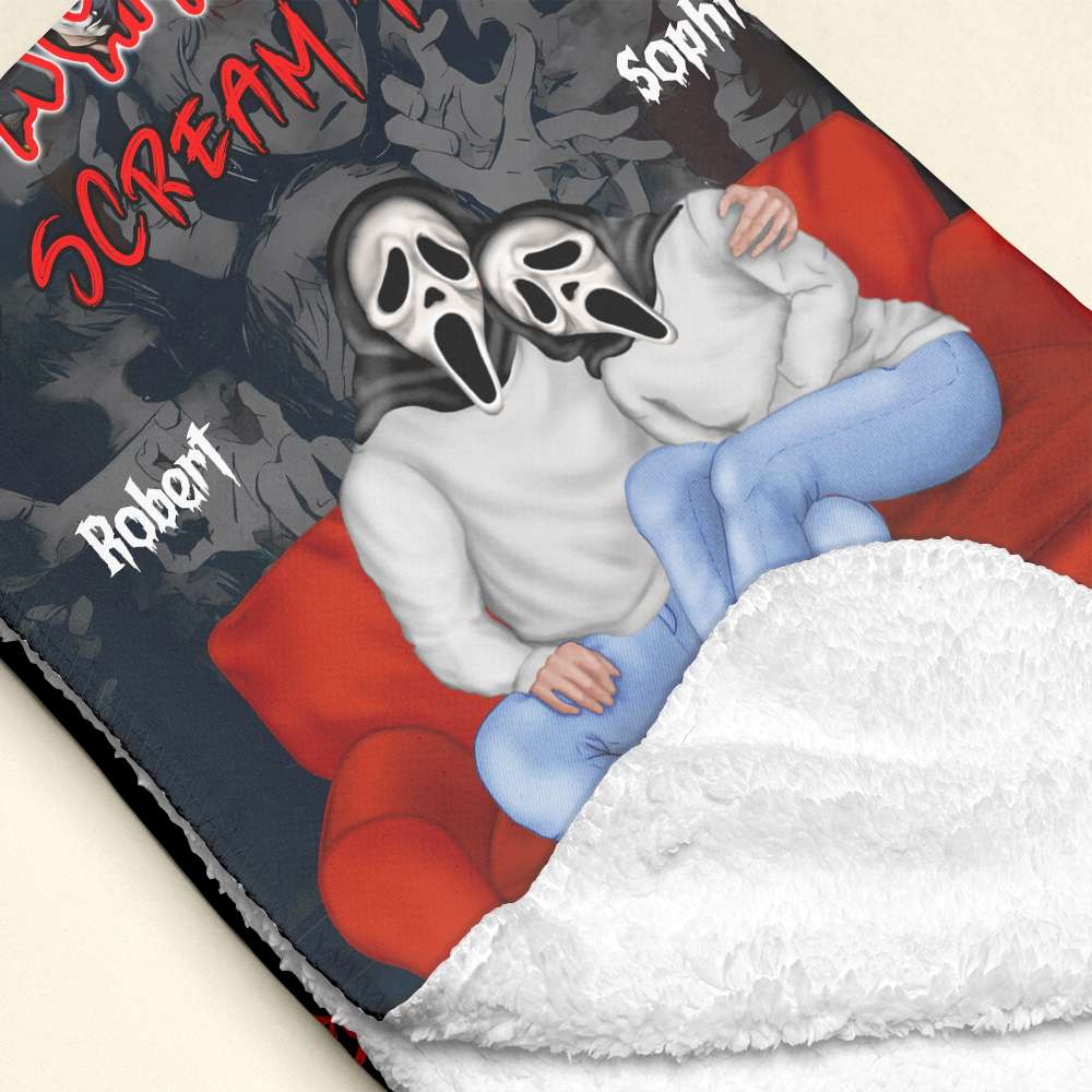Personalized Gifts For Couple, Horror Couple Blanket 01TODC160724PA-Homacus