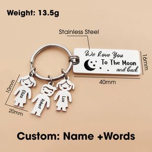 Custom Siblings Name Family Keychain, Love Between Brothers and Sisters-Homacus