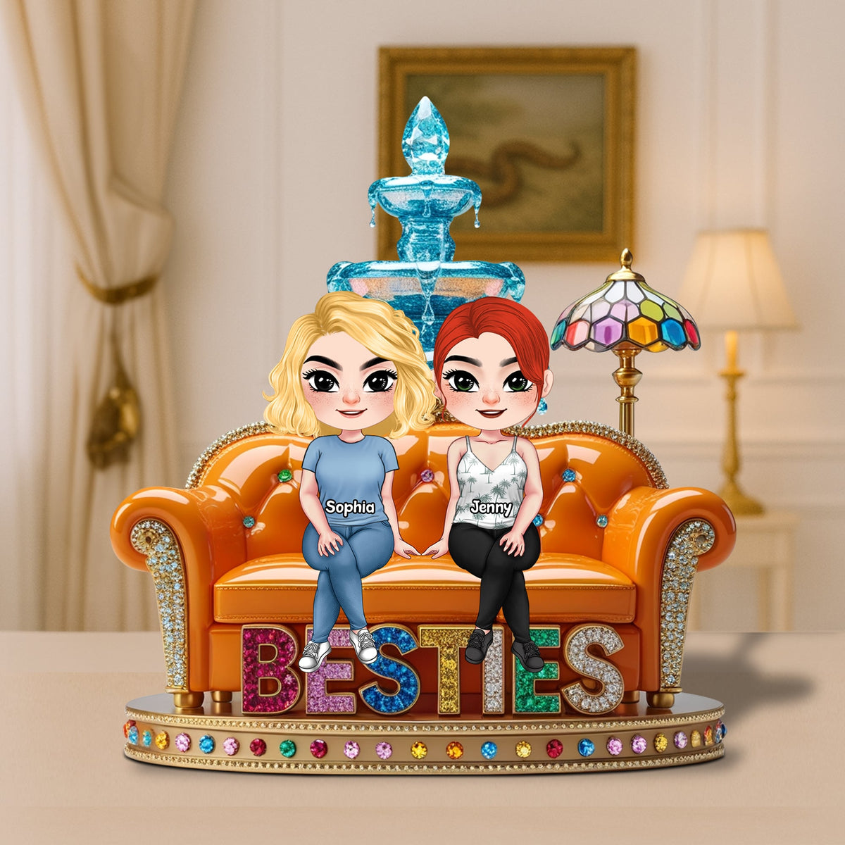 Besties Plaque - Personalized Gifts For Besties 02natn220525-Homacus