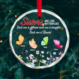 Personalized Gifts For Sisters Christmas Ornament Butterflies Wild Flower 02xqtn261124-Homacus