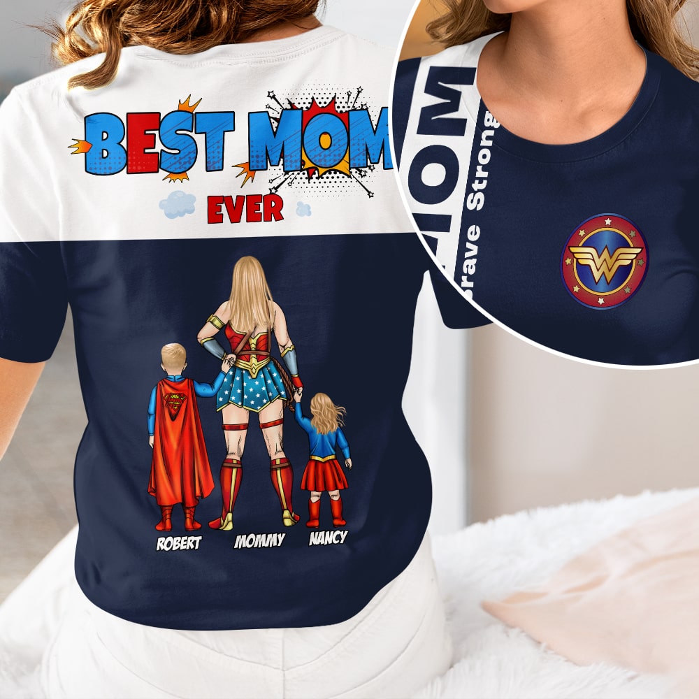 Personalized Gifts For Mom Shirt Super Mom Brave Strong Smart 01todt100425pa-Homacus