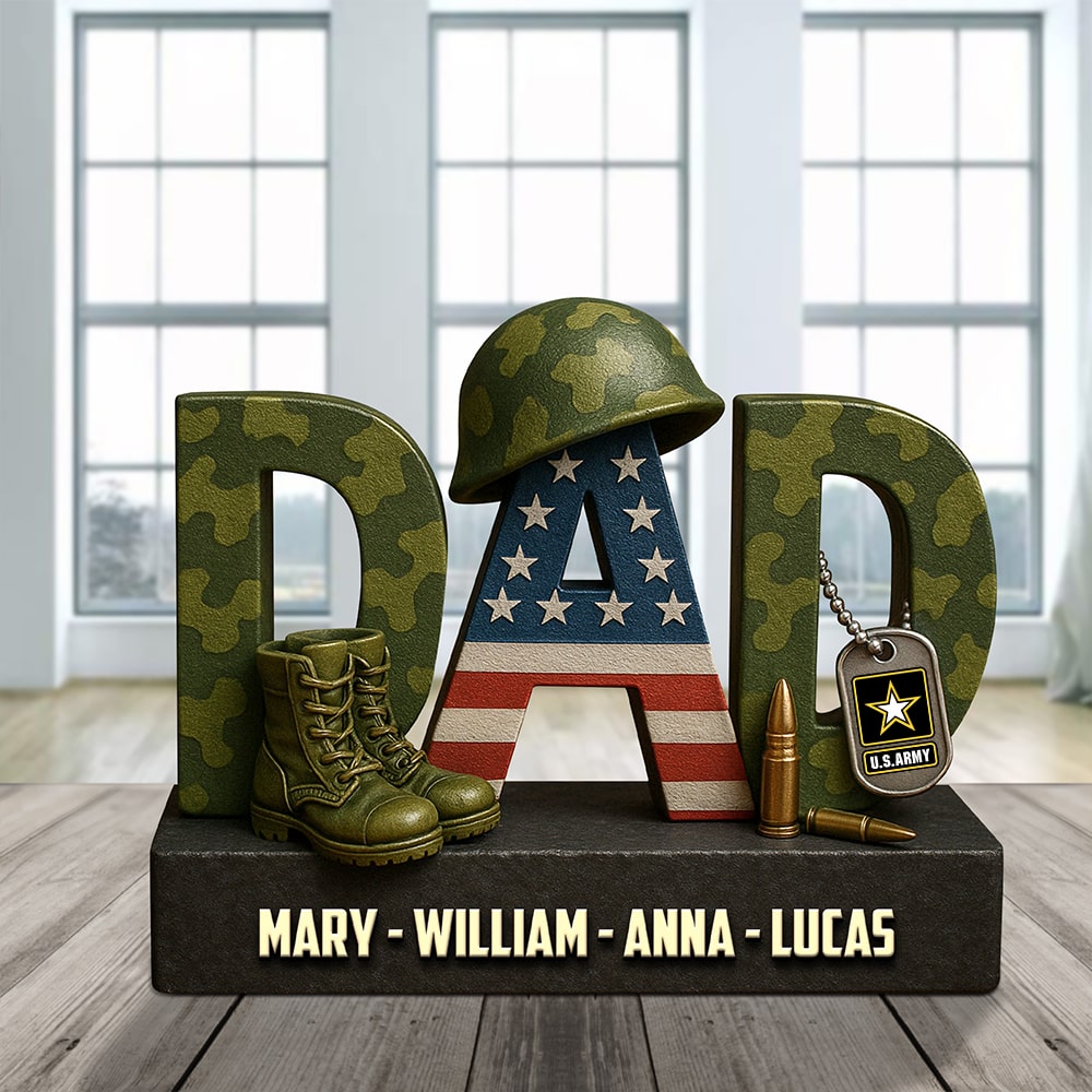 Custom Military Logo Gifts For Veteran Dad Plaque 04totn170425-Homacus