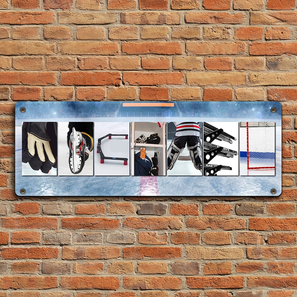 Personalized Gifts For Ice Hockey Lovers Name Art Metal Sign-Homacus