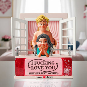 Personalized Gifts For Naughty Couple Acrylic Plaque, Cartoon Character 04tgtn180625-Homacus