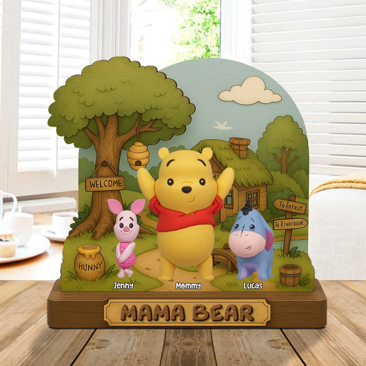 Personalized Gifts For Mom Plaque Mama Bear 05natn150425-Homacus