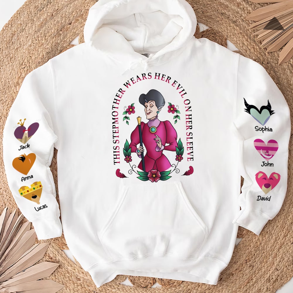 Personalized Gifts For Mom Shirt 04ohtn250325 This Stepmother Wears Her Evil On Her Sleeve-Homacus