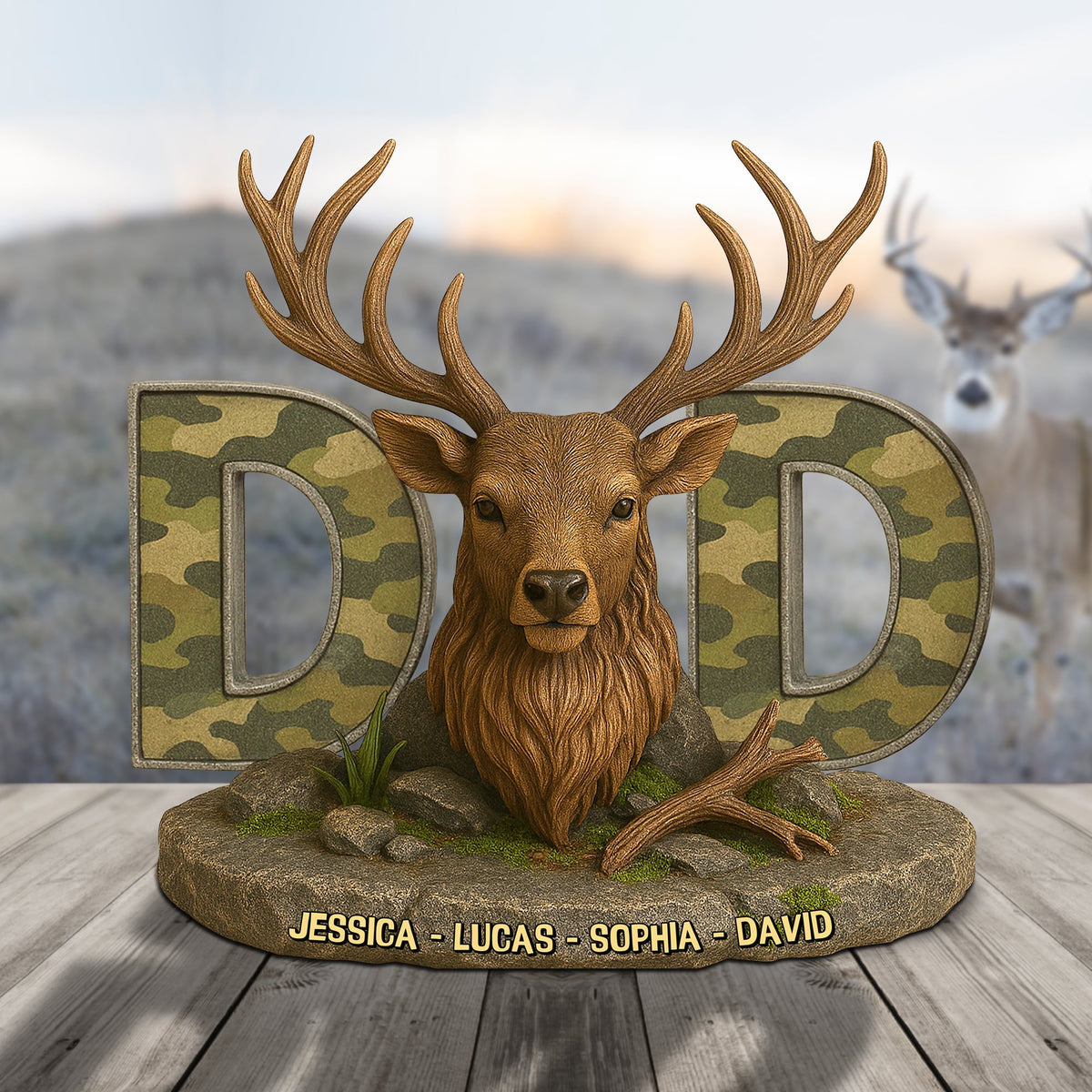 Hunting Deer Plaque Personalized Gifts For Dad 03xqtn170425 Hunting Lovers-Homacus