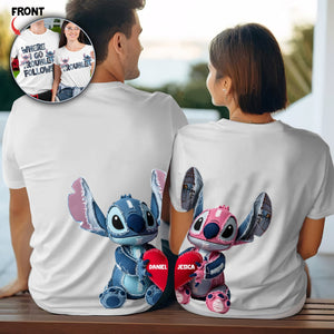 Cartoon Couple 3D Shirt - Personalized Gifts For Couple 01tglu050625-Homacus