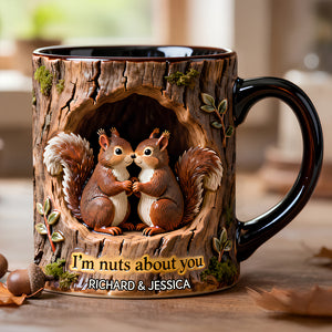 Squirrel Couple Mug - Personalized Gifts For Couple 06HYDT130126-Homacus