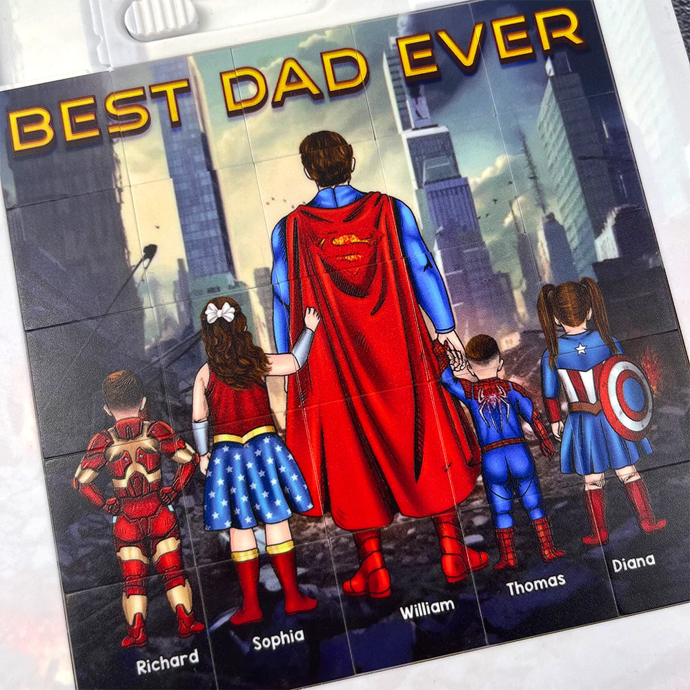 Best Dad Sliding Puzzle - Personalized Gifts For Dad 031qhqn050425pa-Homacus
