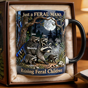 Funny Raccoon Mom Coffee Mug - Personalized Gifts For Mom 03NADT280226-Homacus