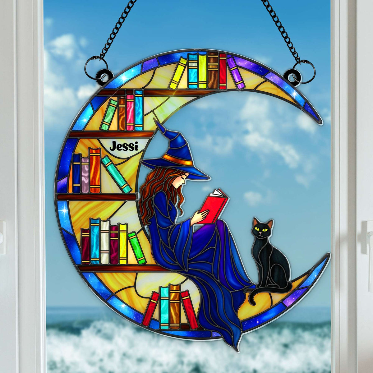 Dreamy Chapters Suncatcher Ornament - Personalized Gifts For Book Lovers 04NALU250625-Homacus