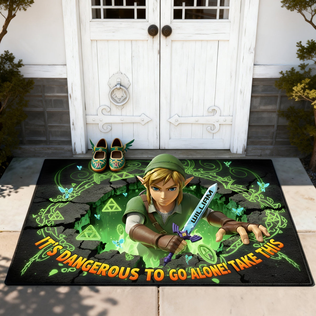 Fantasy Hero Doormat - Personalized Gifts For Gamers 04TGLU030226-Homacus