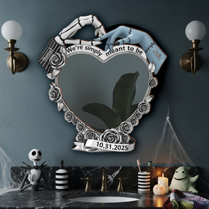 Spooky Couple Personalized Wall Hanging Mirror Gifts For Couple 03OHLU220725-Homacus
