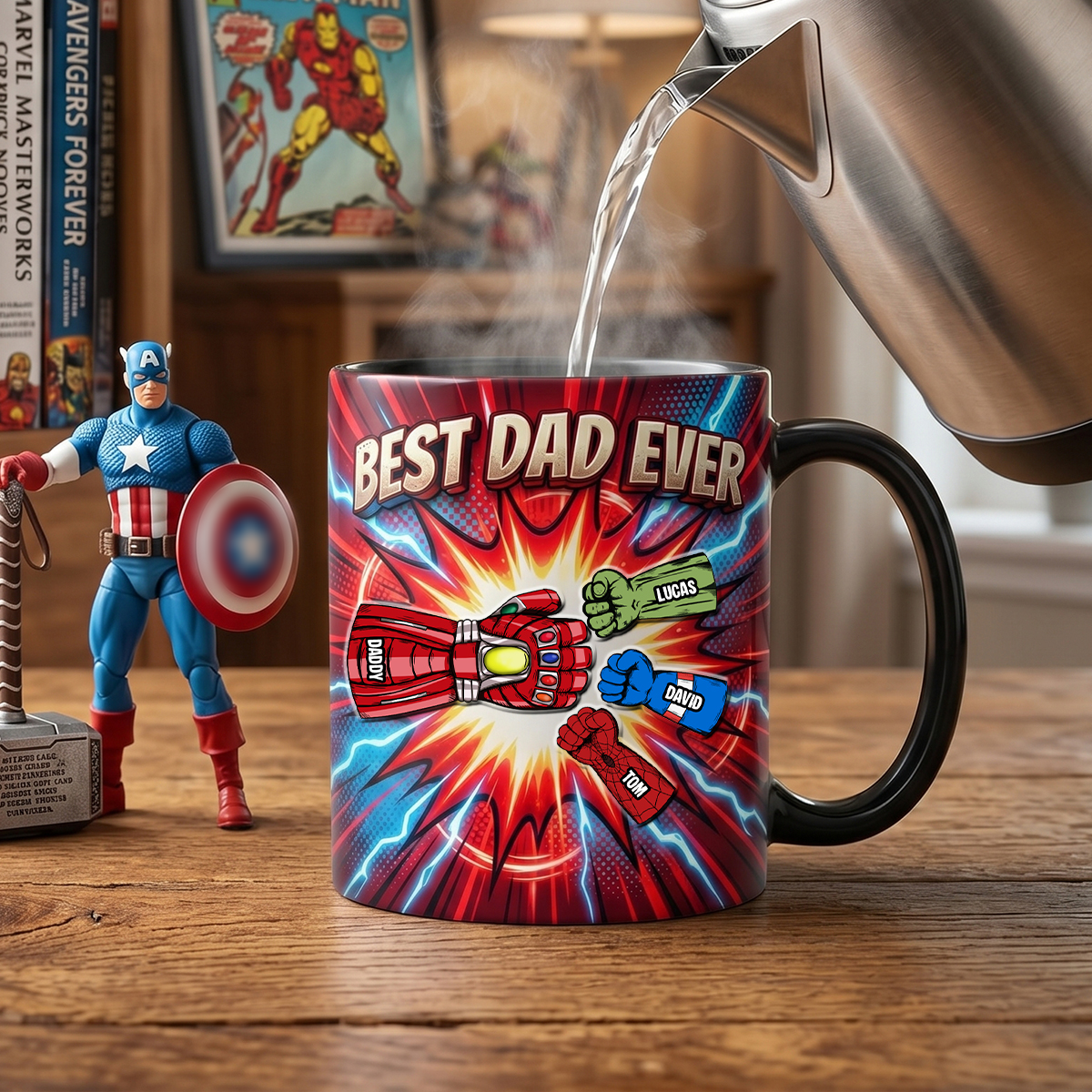 Best Dad Ever Magic Coffee Mug - Personalized Gifts For Dads 03NATN160426-Homacus