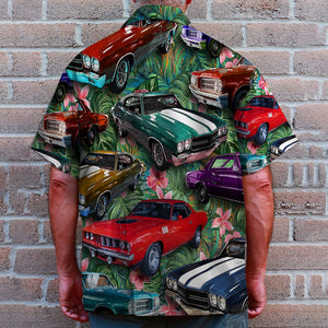 Muscle Car Hawaiian Shirt - Custom Car Photo Shirt - Floral Pattern (Car0902)-Homacus