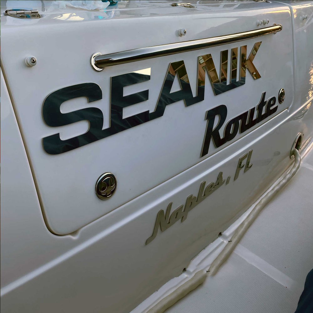 Boat 3D Letters Name Custom Metal Emblems With Double-sided Adhesive Tape-Homacus