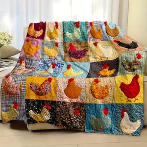 Adorable Chicken Quilt Bedding Set 11pjxx270825-Homacus