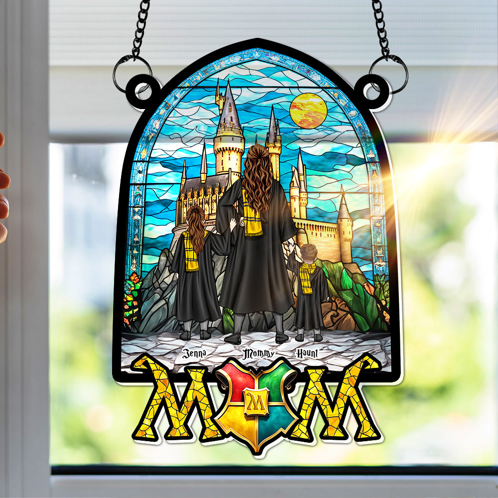 Personalized Gifts For Mom Window Hanging Suncatcher Ornament Mother's Day Wizard Mom 04HULU270325TM-Homacus
