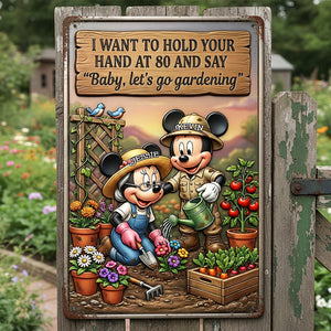 Couple Gardening Metal Sign - Personalized Gifts For Couples 02tota220126-Homacus