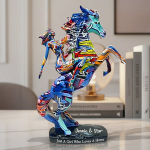 Girl & Her Noble Horse Acrylic Plaque Personalized Gifts For Horse Lovers 09TGDT151125-Homacus