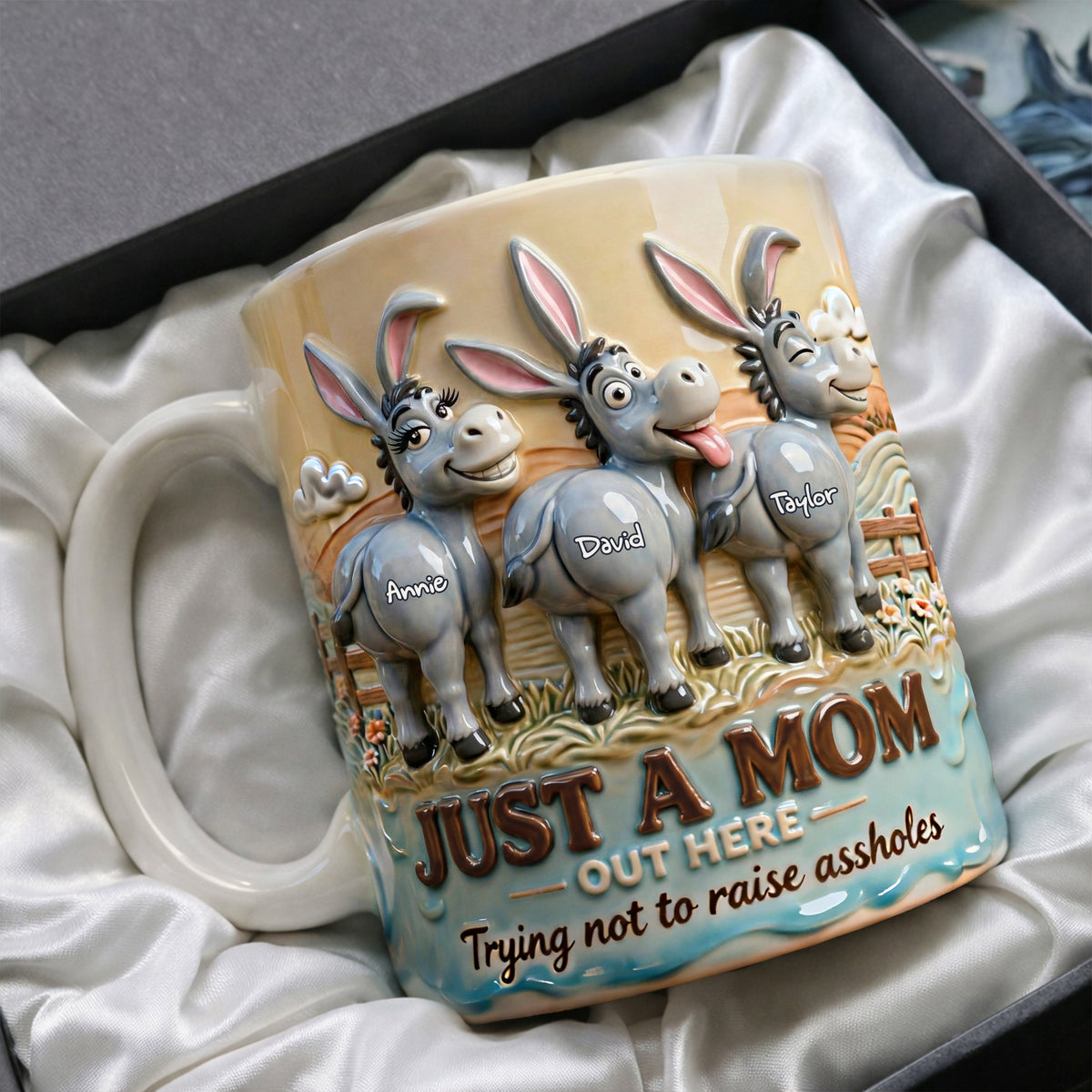 Fun Donkey Mom Coffee Mug - Personalized Gifts For Moms 02qhlu020326-Homacus