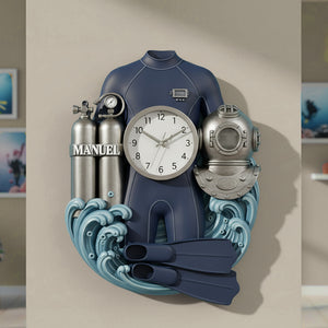 Scuba Diving Equipment Hanging Wall Clock - Personalized Gifts For Scuba Diving Lovers 04kimg241225-Homacus