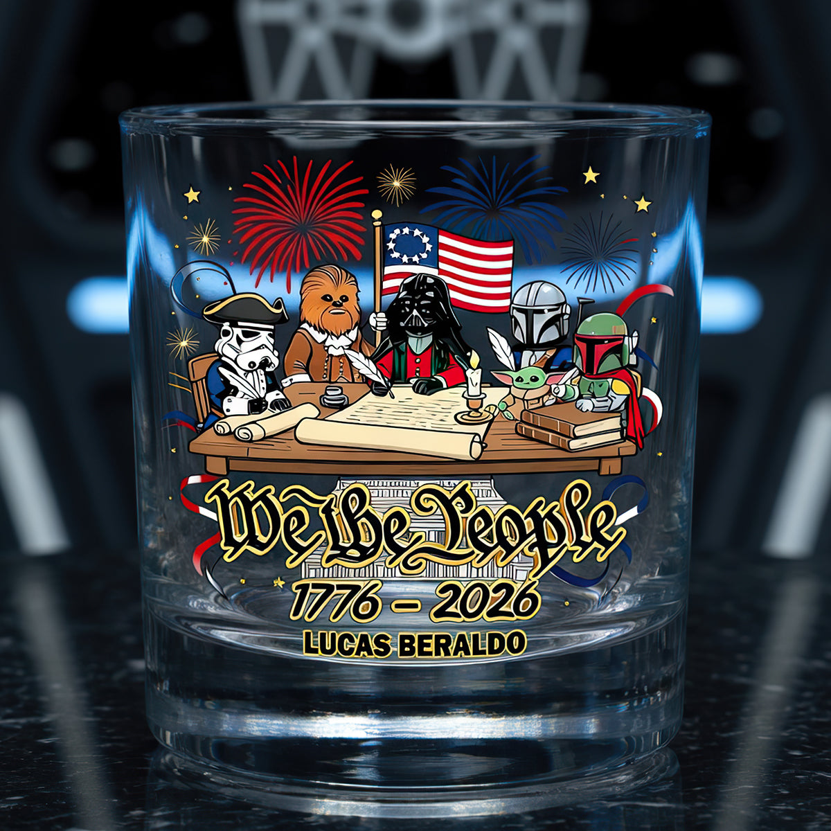Lovely Warriors Celebrated America 250th Anniversary Drinking Glass - Personalized Gifts For Patriots 04todt050626
