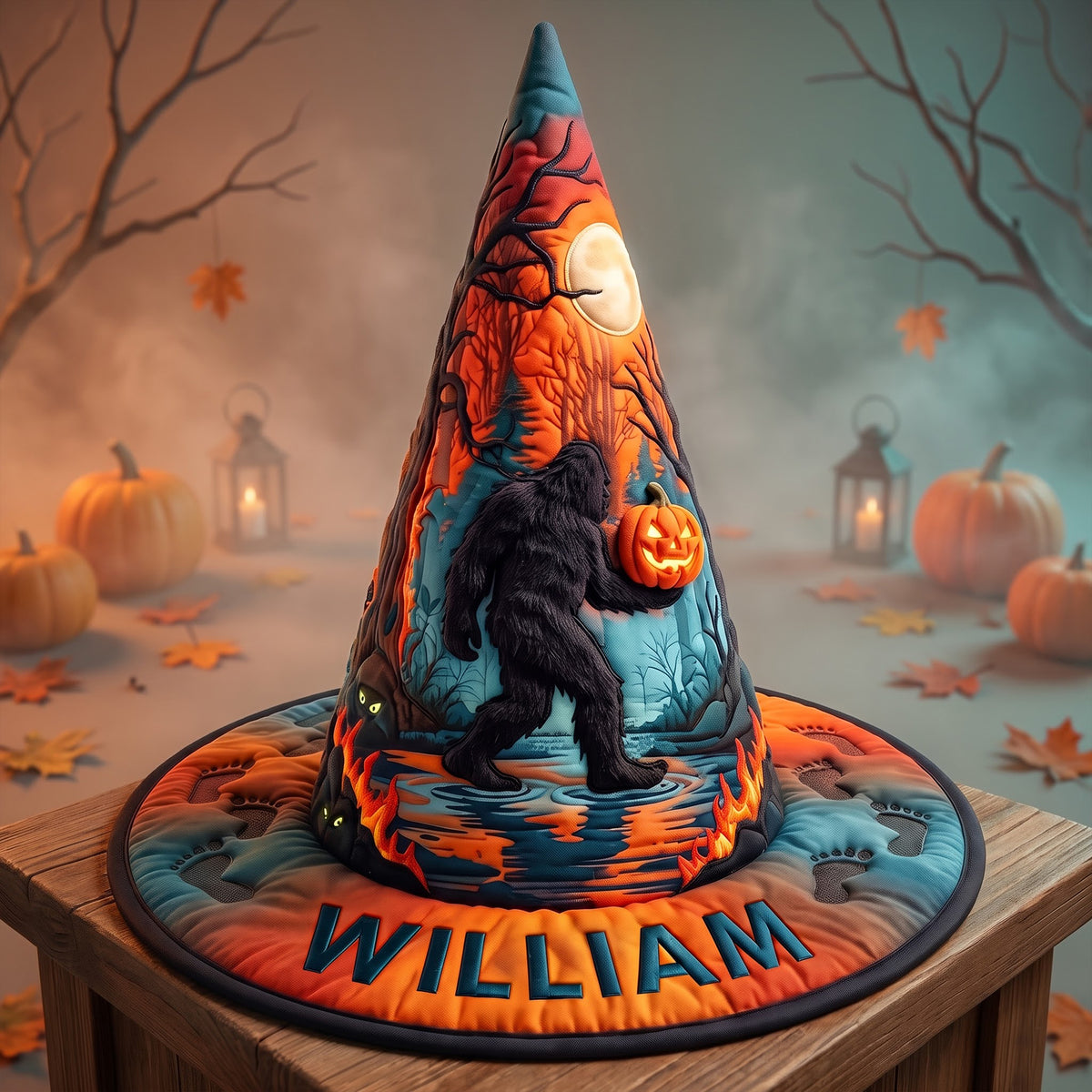 Squatching Through Halloween Quilted Witch Hat, Personalized Gifts For Bigfoot Lovers 05QHQN180826-Homacus