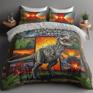 Dinosaur Quilt Bedding Set - Personalized Gifts For Dinosaur Lovers 01naqn280625-Homacus