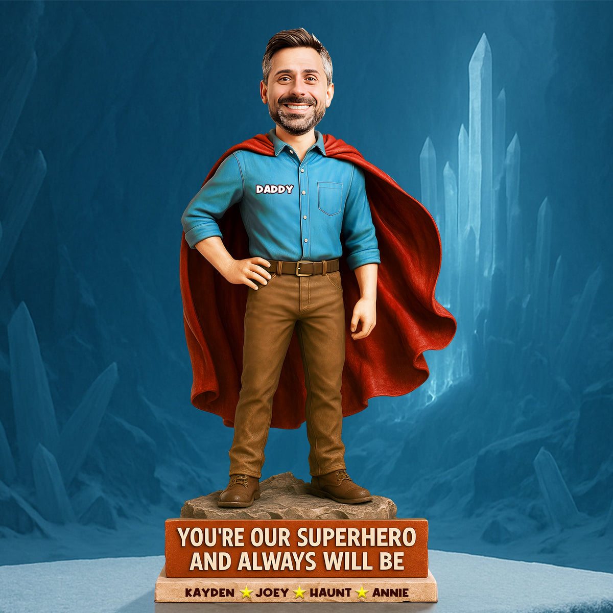 Hero Dad Acrylic Plaque - Personalized Custom Photo Gift For Dad 01NALU170525-Homacus