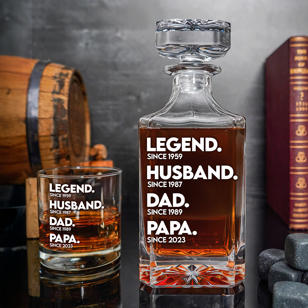 Dad Whiskey Decanter Set - Personalized Gifts For Dad 01ACPU220525-Homacus