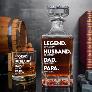 Dad Whiskey Decanter Set - Personalized Gifts For Dad 01ACPU220525-Homacus