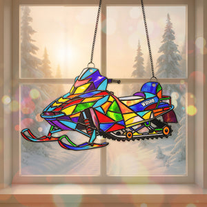 Snowmobile suncatcher - Personalized Gifts For Snowmobile Lover 02PGMG250725-Homacus