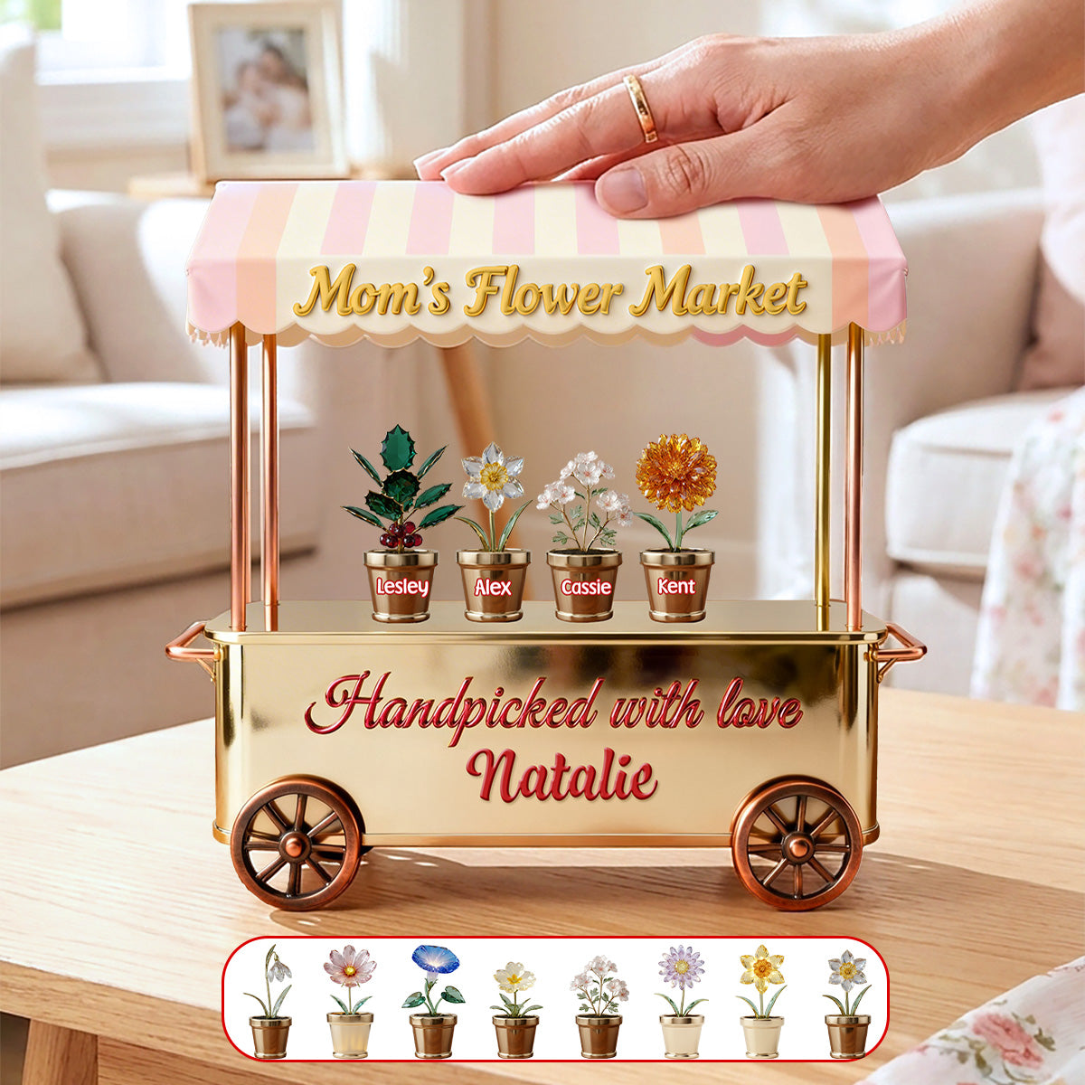 Birthmonth Flowers Mom And Kids Acrylic Plaque - Personalized Gifts For Mother's Day Plaque 03KIMG110326-Homacus