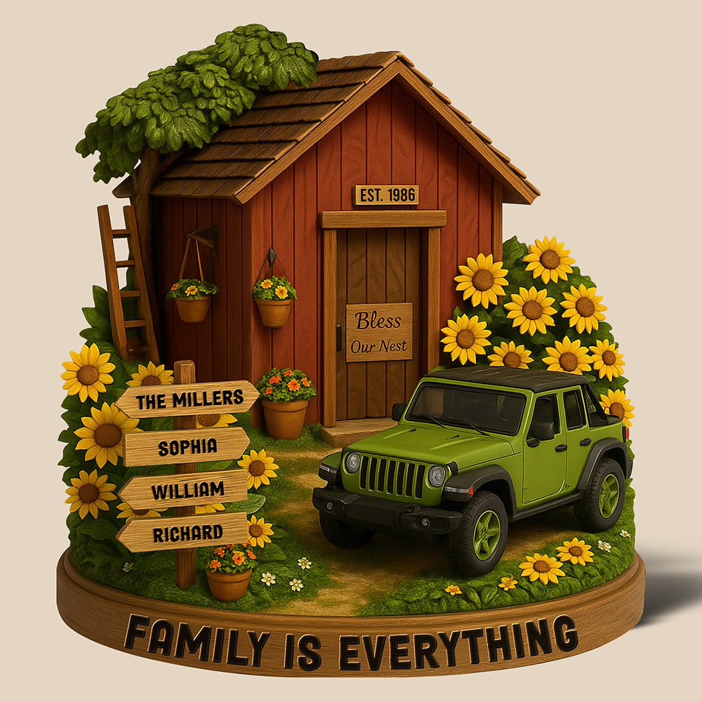 Off-road Car Family Acrylic Plaque - Personalized Gifts For Family 01NAQN260525-Homacus