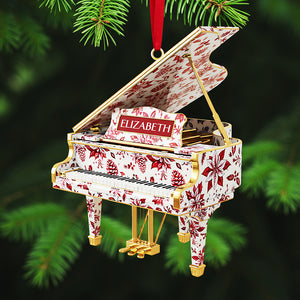 Personalized Gifts For Christmas, Piano Toile de Jouy Custom Shape Acrylic Ornament 05pgta300925-Homacus
