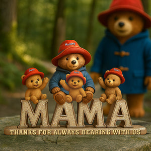 Bear Mom Plaque - Personalized Gift For Mother 03tgqn140425-Homacus