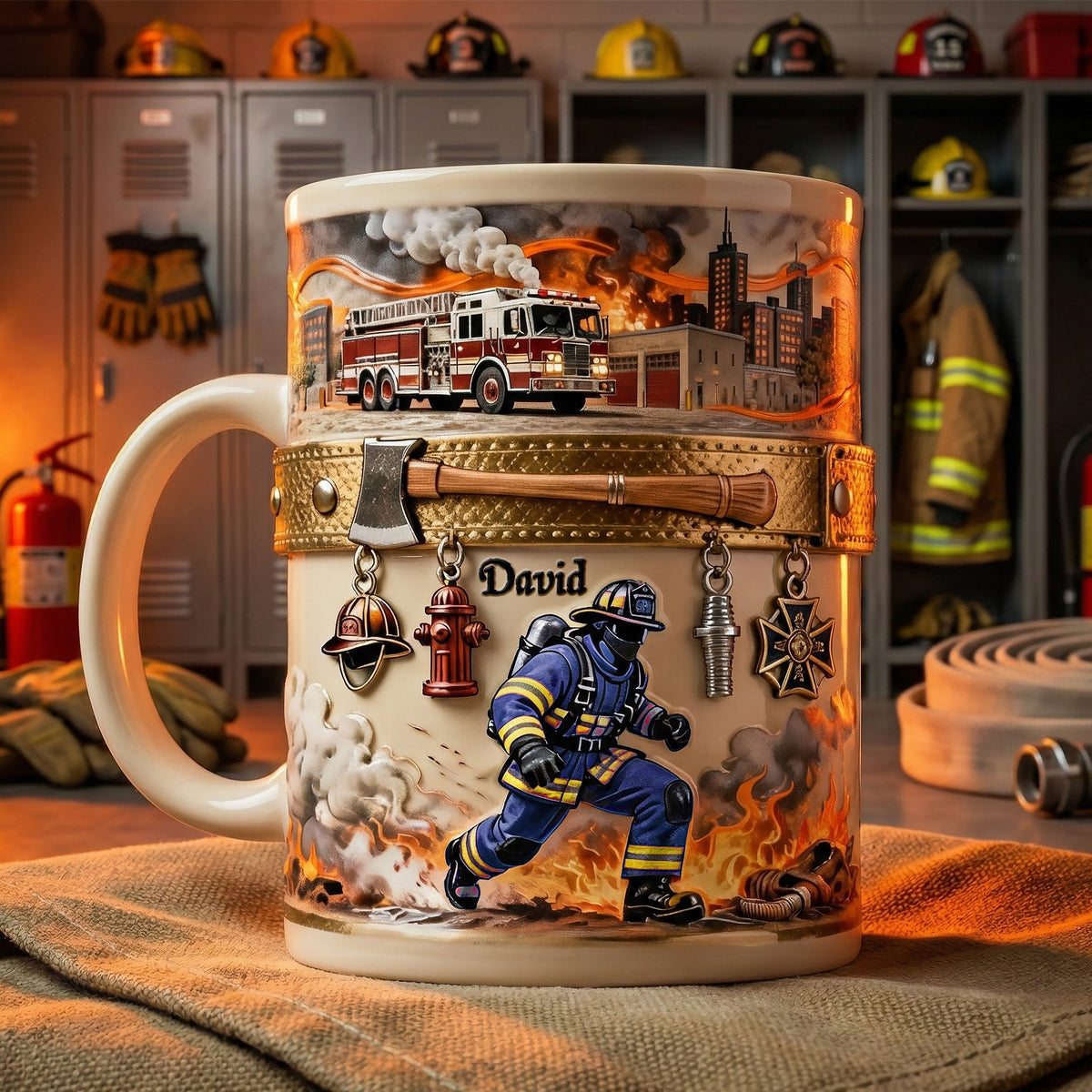 Brave Firefighter Coffee Mug – Personalized Gifts For Firefighter 03pamg201225-Homacus