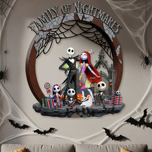 Horror Family Wood Sign - Personalized Halloween Gifts For Family 01ohqn250825-Homacus