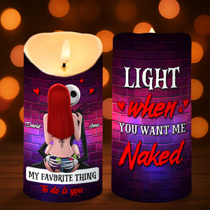 Personalized Funny Horror Gifts For Couple LED Candle 03natn100725-Homacus