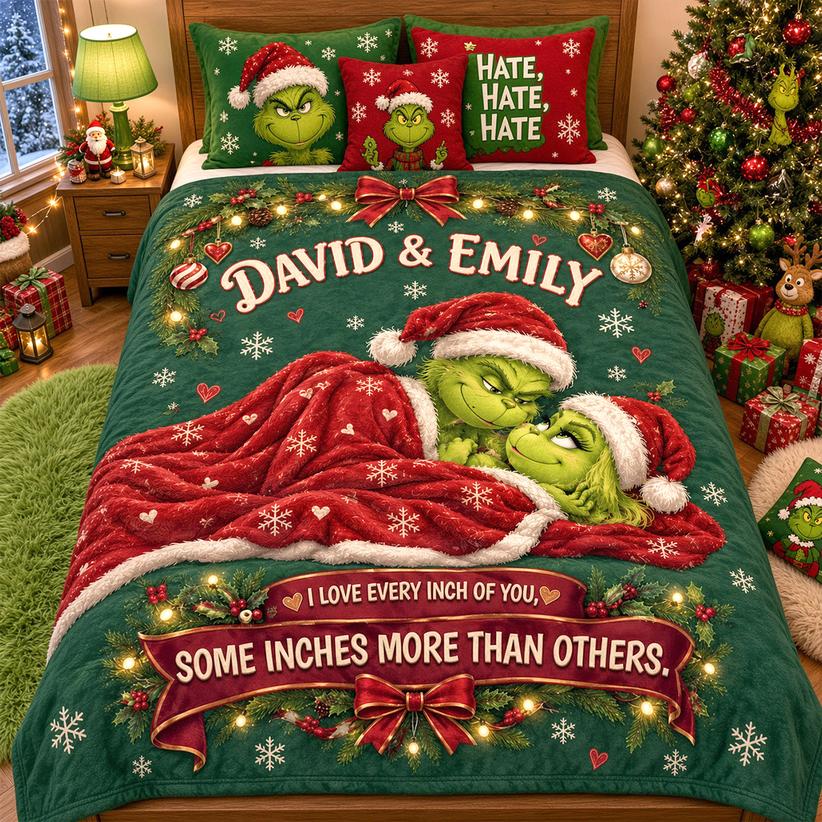 Funny "I Love Every Inch Of You" Blanket - Personalized Gifts For Couple 05TTTN051026-Homacus